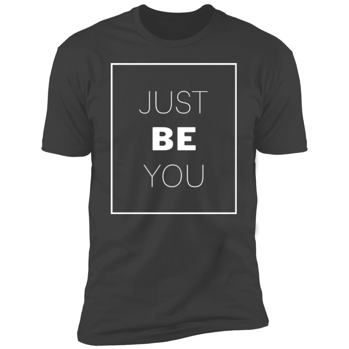 Just Be You White Detailed Men Short Sleeve T-Shirt