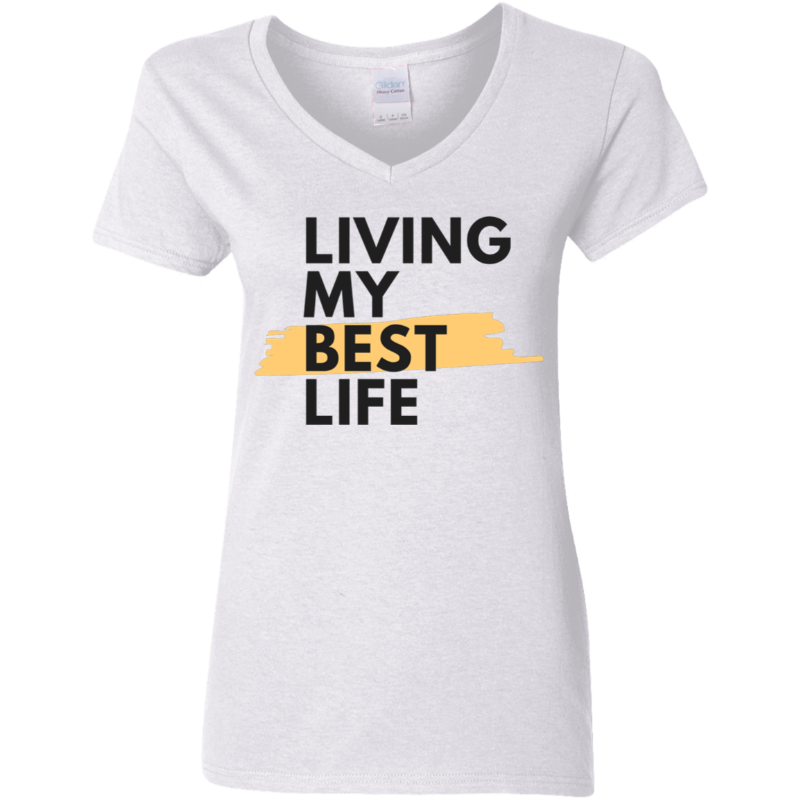 My Best Life Ladies' 5.3 oz. V-Neck T-Shirt