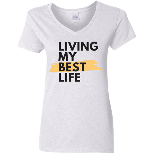 My Best Life Ladies' 5.3 oz. V-Neck T-Shirt