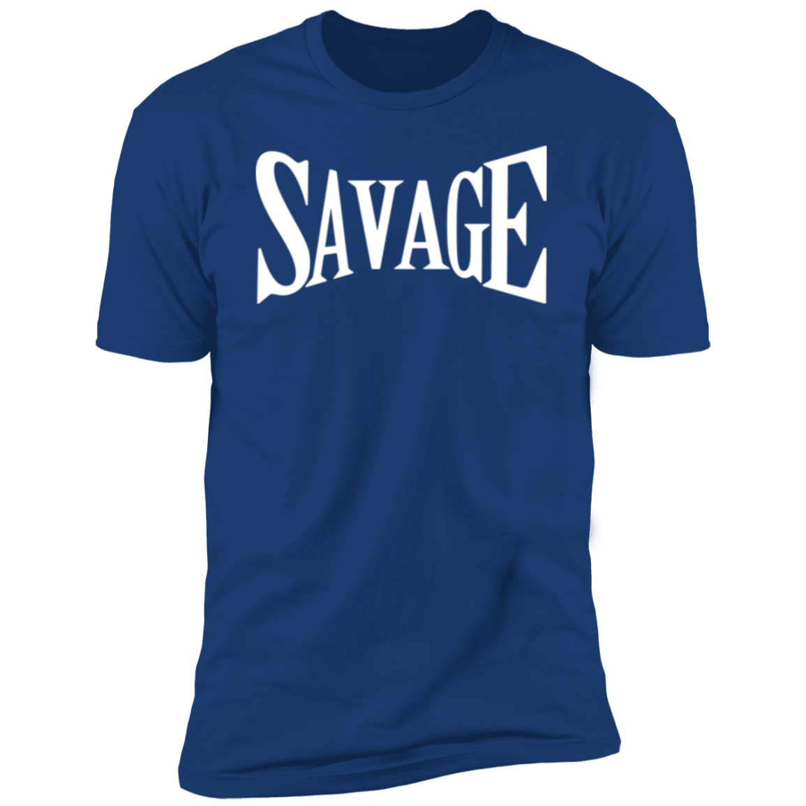 Savage White Detailed Men Short Sleeve T-Shirt