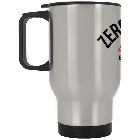 Zero F's Given Silver Stainless Travel Mug