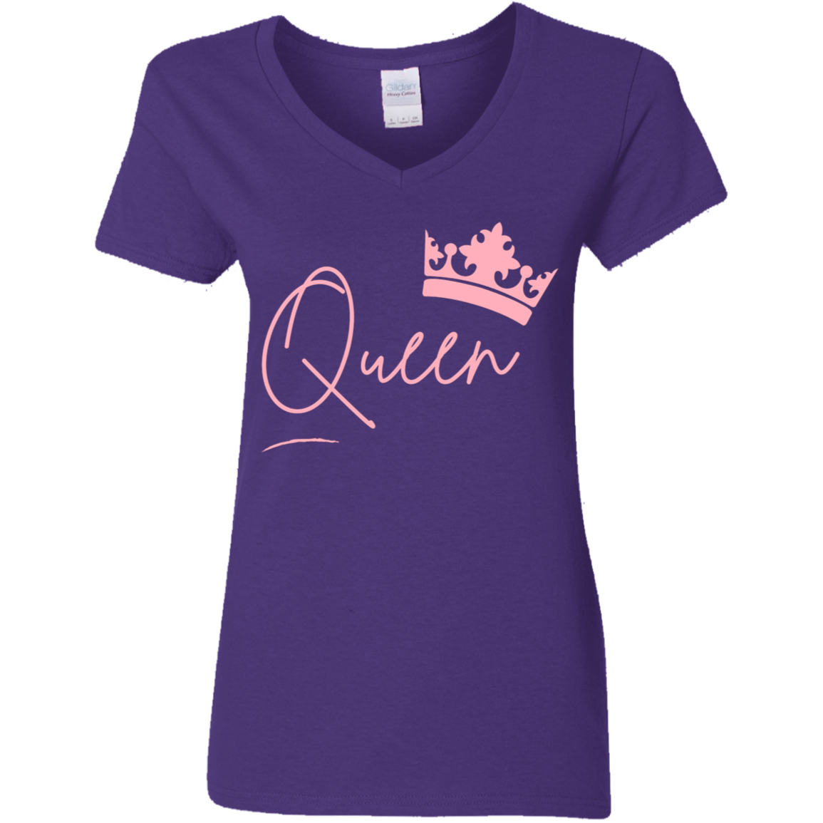 Queen Ladies' 5.3 oz. V-Neck T-Shirt