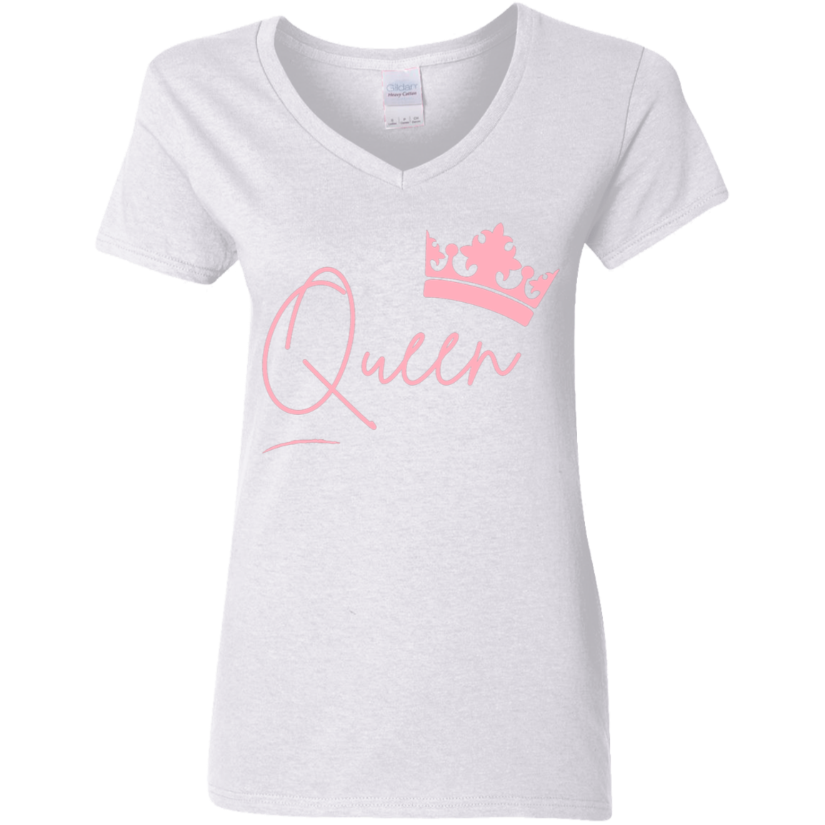 Queen Ladies' 5.3 oz. V-Neck T-Shirt