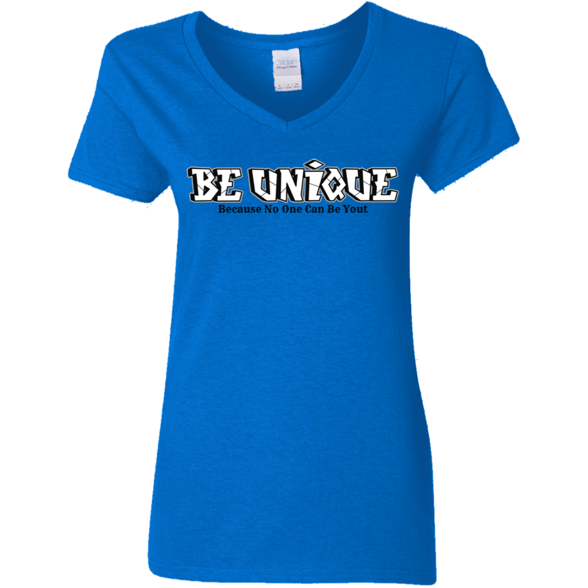 Be Unique Ladies' 5.3 oz. V-Neck T-Shirt