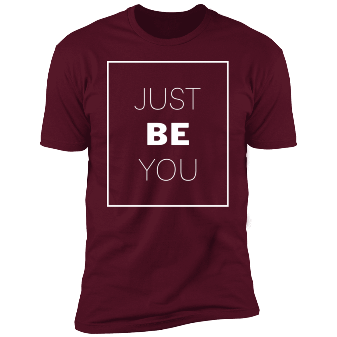 Just Be You White Detailed Men Short Sleeve T-Shirt