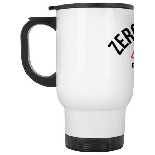 Zero F's Given White Travel Mug