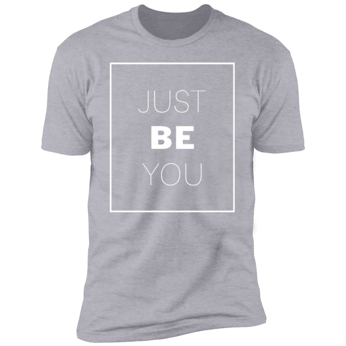 Just Be You White Detailed Men Short Sleeve T-Shirt