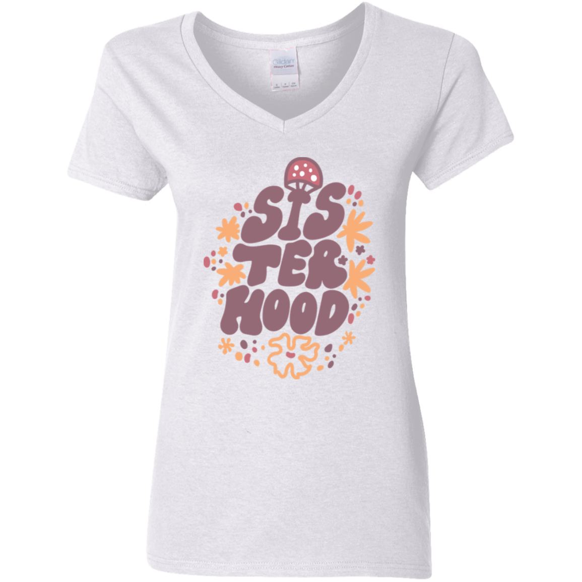 Sisterhood Ladies' 5.3 oz. V-Neck T-Shirt