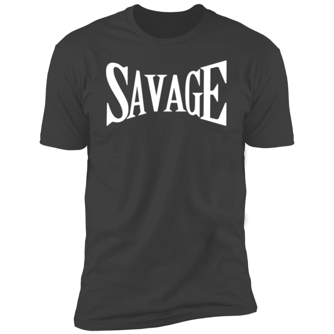 Savage White Detailed Men Short Sleeve T-Shirt