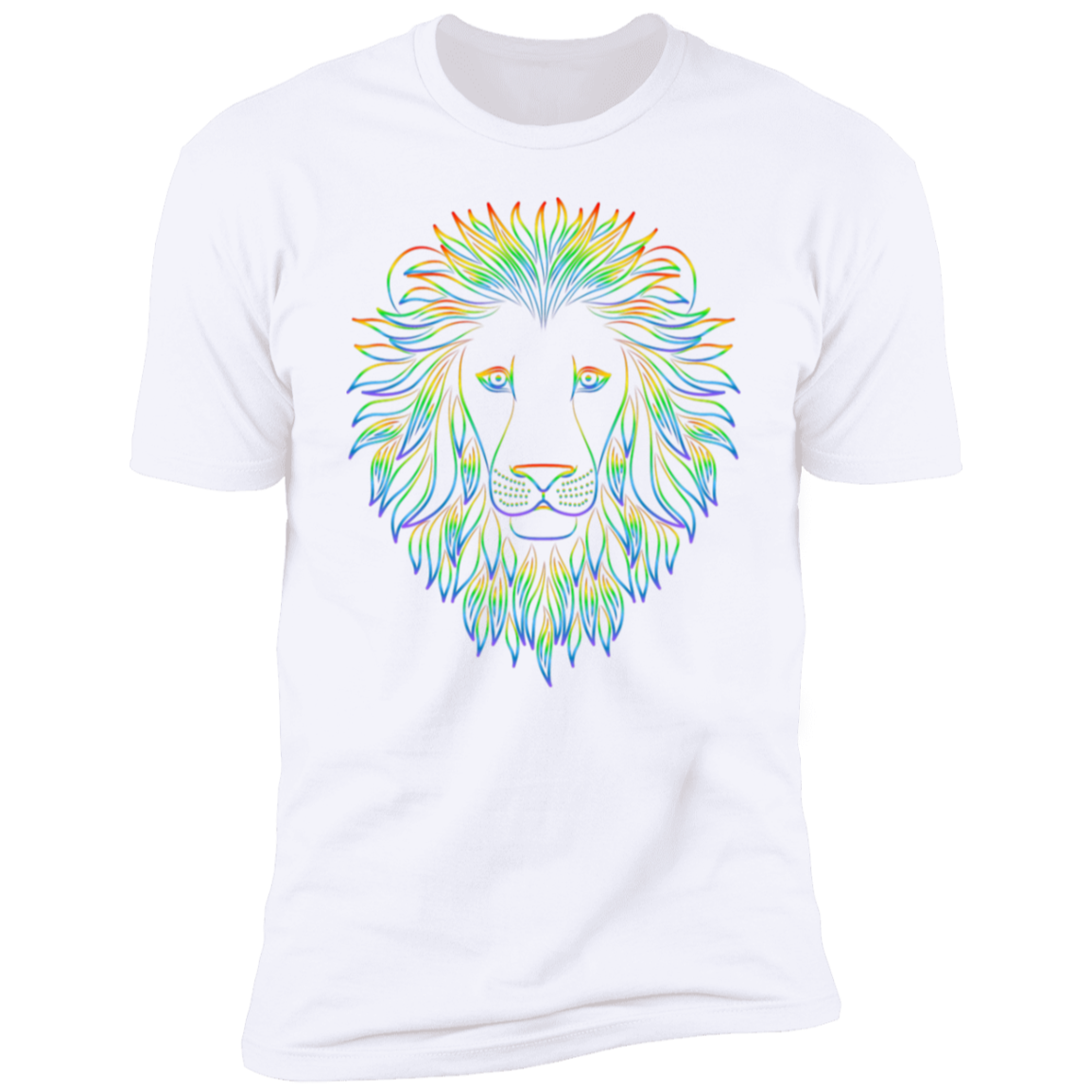 Multi-Colored Lion Men Short Sleeve T-Shirt