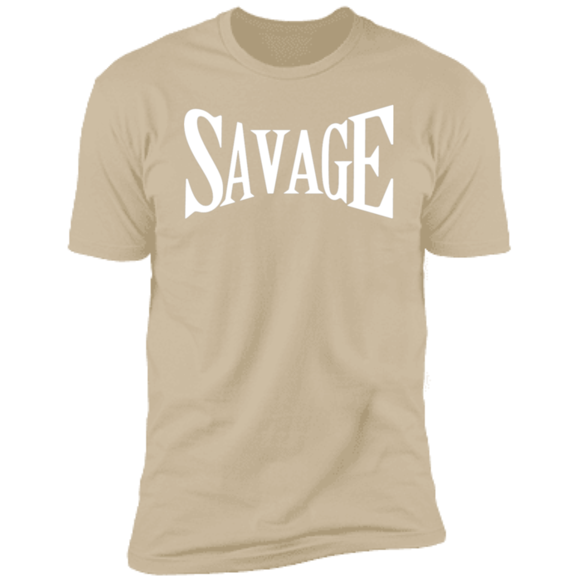 Savage White Detailed Men Short Sleeve T-Shirt