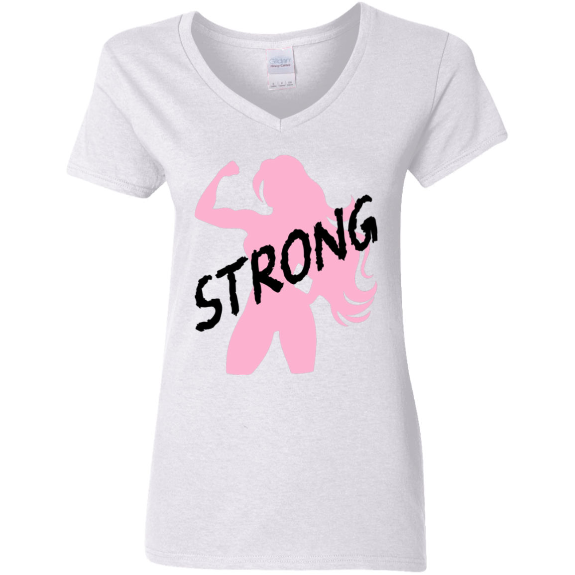 Strong Woman Ladies' 5.3 oz. V-Neck T-Shirt