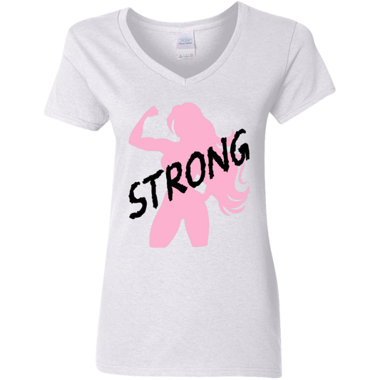 Strong Woman Ladies' 5.3 oz. V-Neck T-Shirt