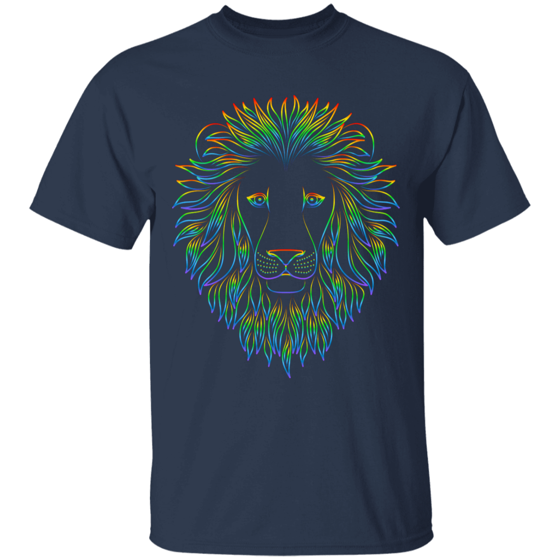 Unisex Rainbow Lion Youth 5.3 oz 100% Cotton T-Shirt