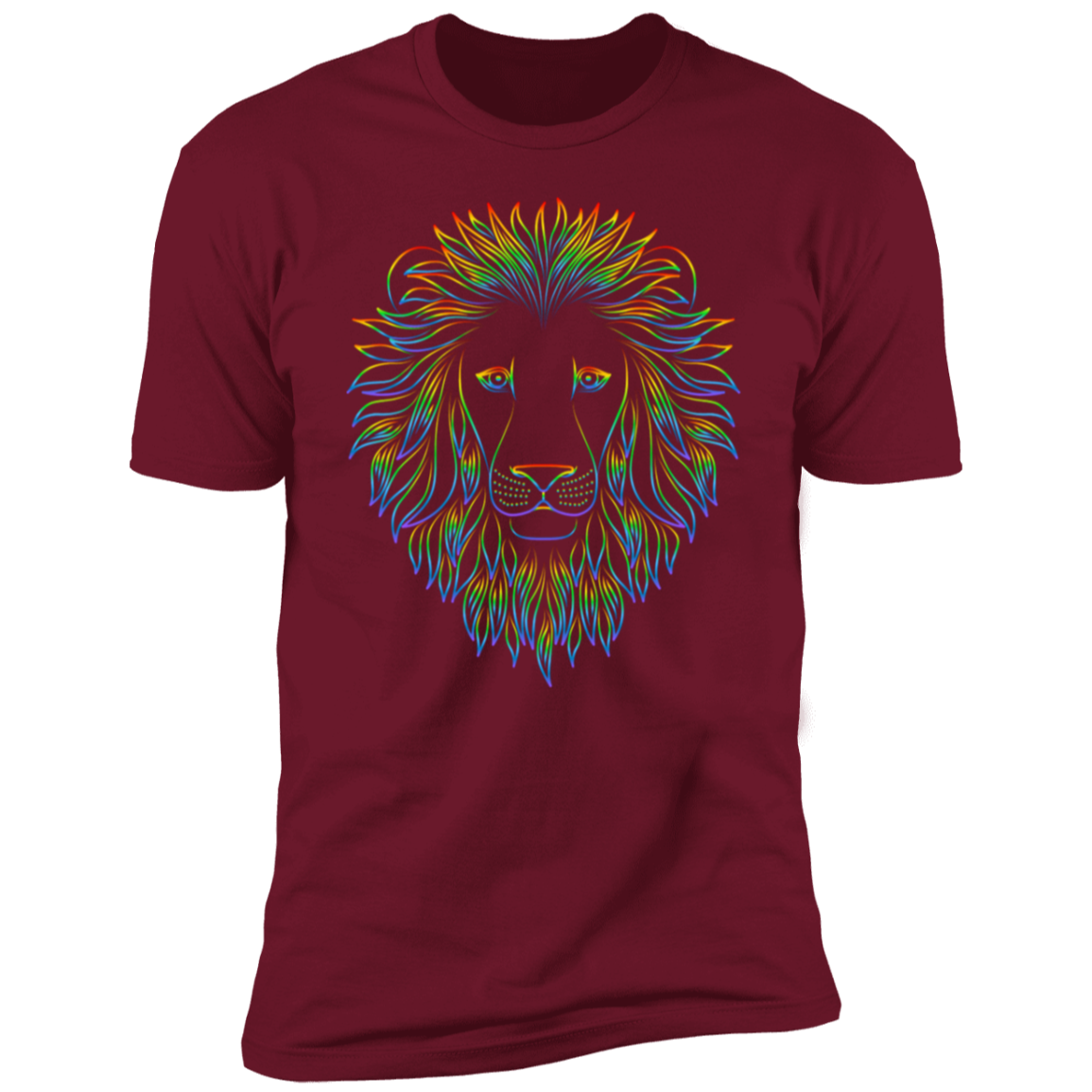 Multi-Colored Lion Men Short Sleeve T-Shirt