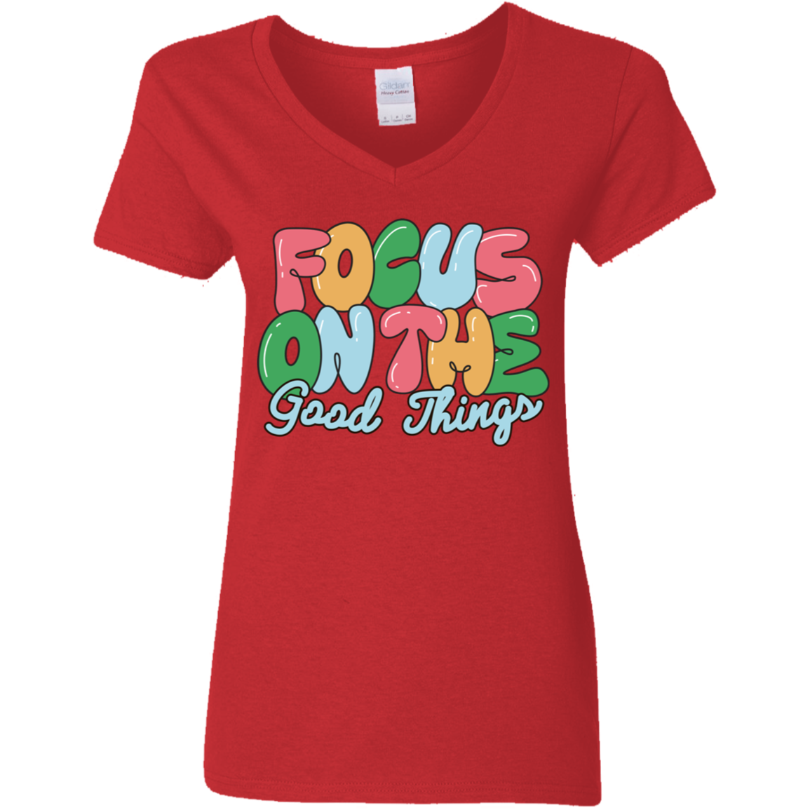 Good Things Ladies' 5.3 oz. V-Neck T-Shirt