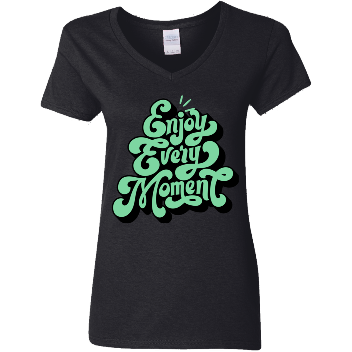 Enjoy Every Moment Ladies' 5.3 oz. V-Neck T-Shirt