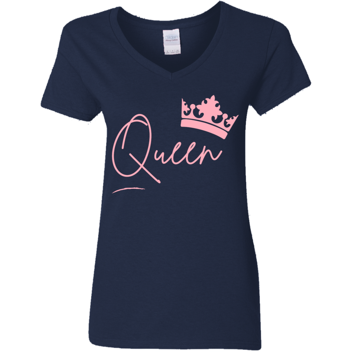 Queen Ladies' 5.3 oz. V-Neck T-Shirt