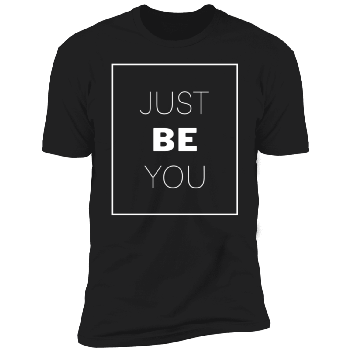 Just Be You White Detailed Men Short Sleeve T-Shirt