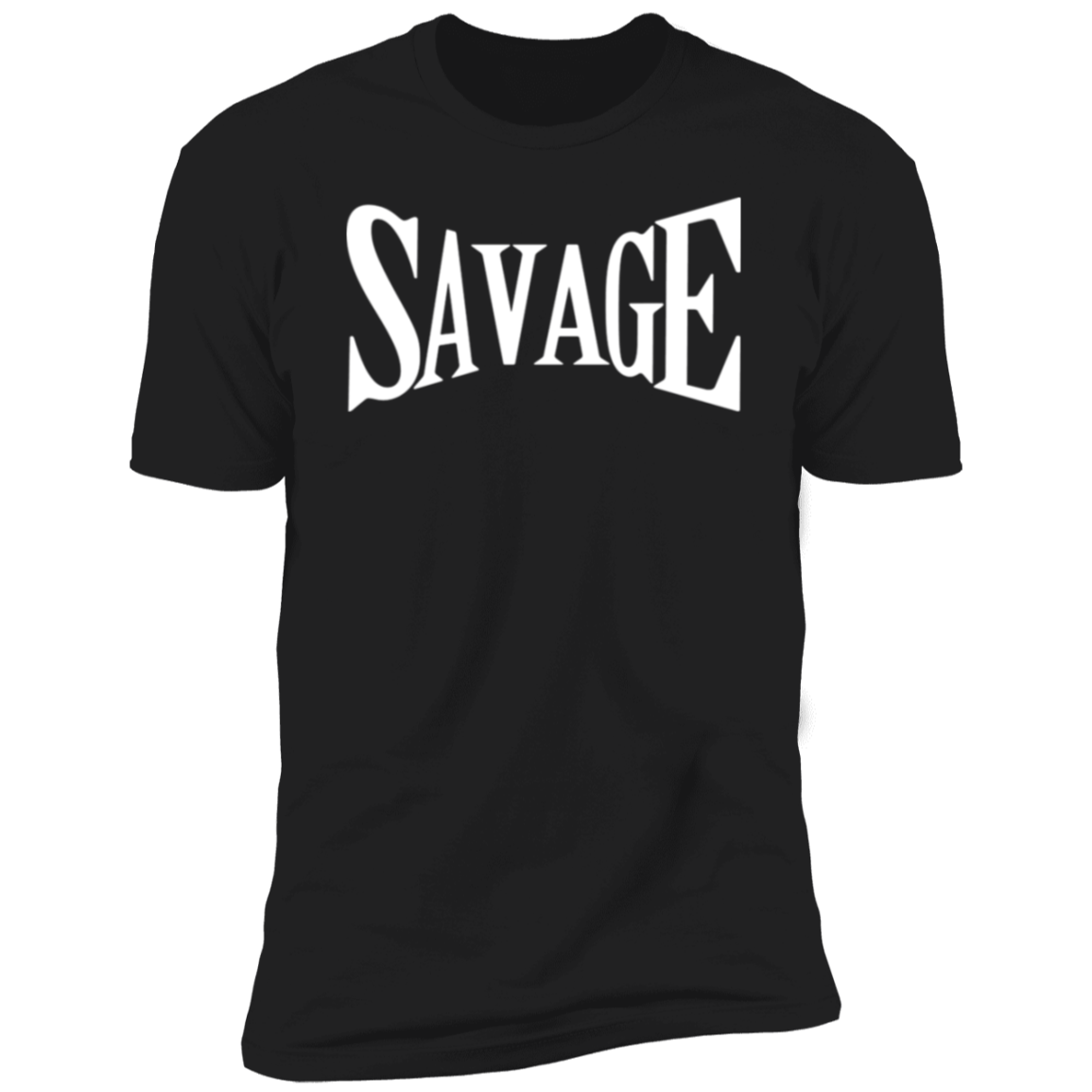 Savage White Detailed Men Short Sleeve T-Shirt