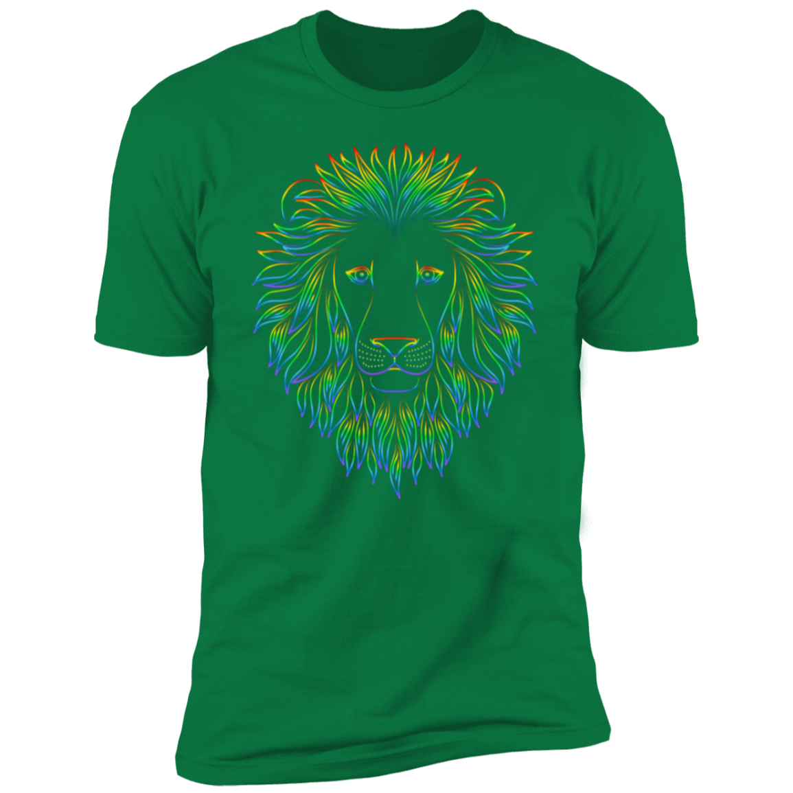 Multi-Colored Lion Men Short Sleeve T-Shirt