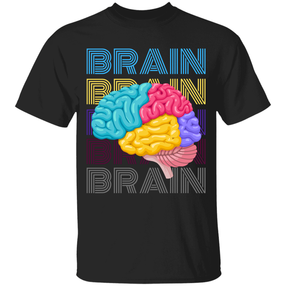 Unisex Brain Youth 5.3 oz 100% Cotton T-Shirt