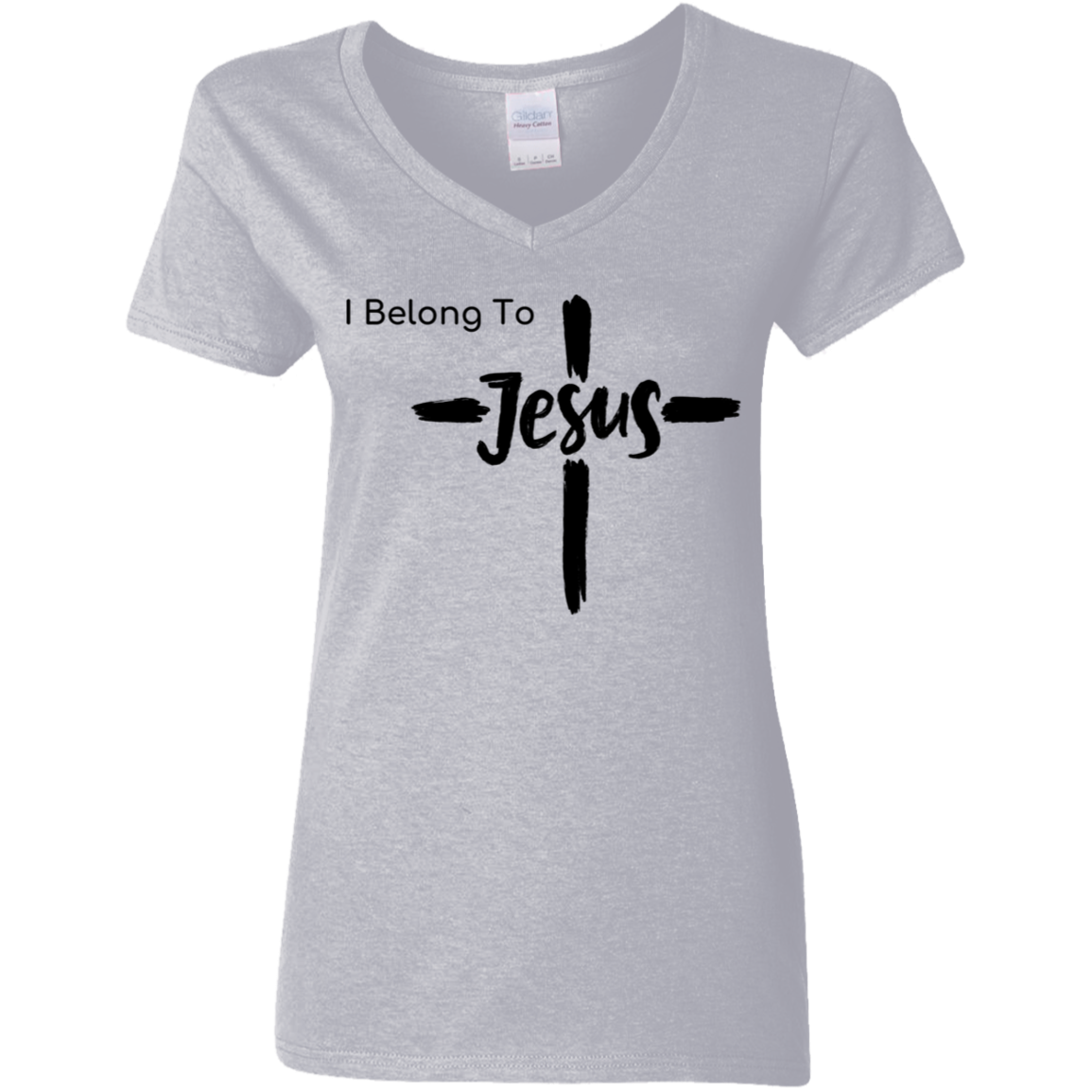 I Belong To Jesus Ladies' 5.3 oz. V-Neck T-Shirt