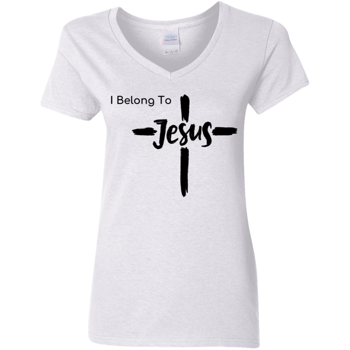 I Belong To Jesus Ladies' 5.3 oz. V-Neck T-Shirt