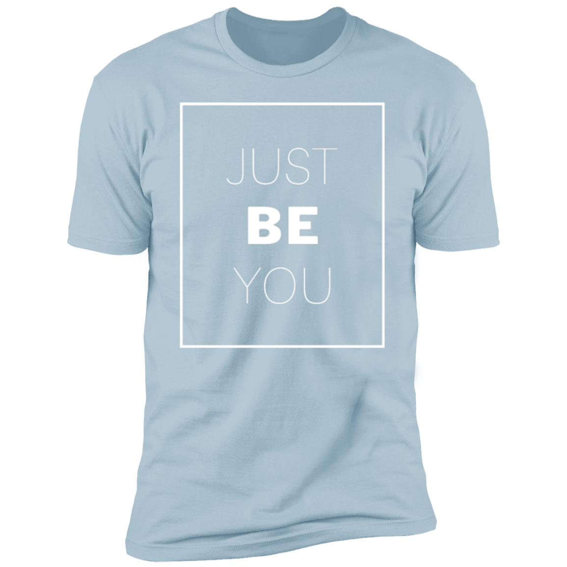 Just Be You White Detailed Men Short Sleeve T-Shirt