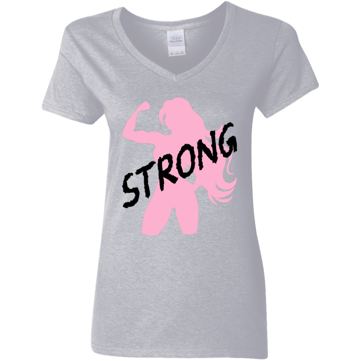 Strong Woman Ladies' 5.3 oz. V-Neck T-Shirt