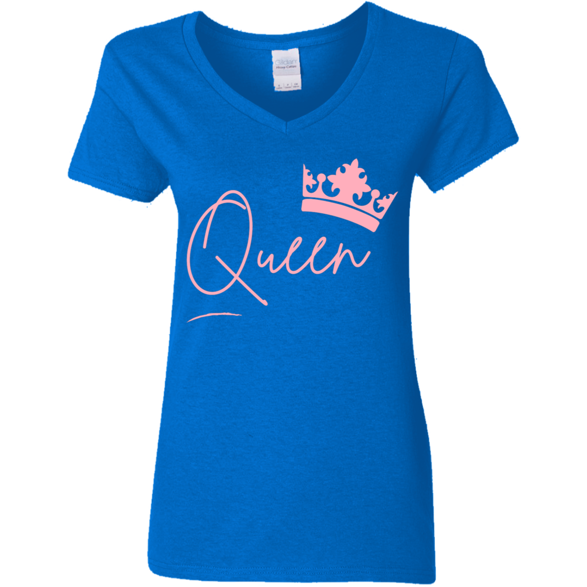 Queen Ladies' 5.3 oz. V-Neck T-Shirt