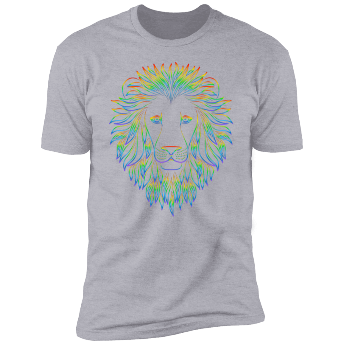 Multi-Colored Lion Men Short Sleeve T-Shirt