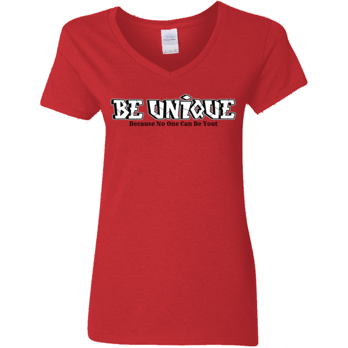 Be Unique Ladies' 5.3 oz. V-Neck T-Shirt