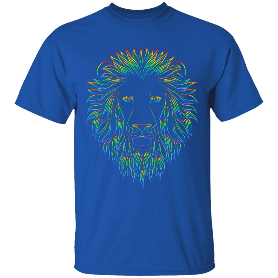 Unisex Rainbow Lion Youth 5.3 oz 100% Cotton T-Shirt