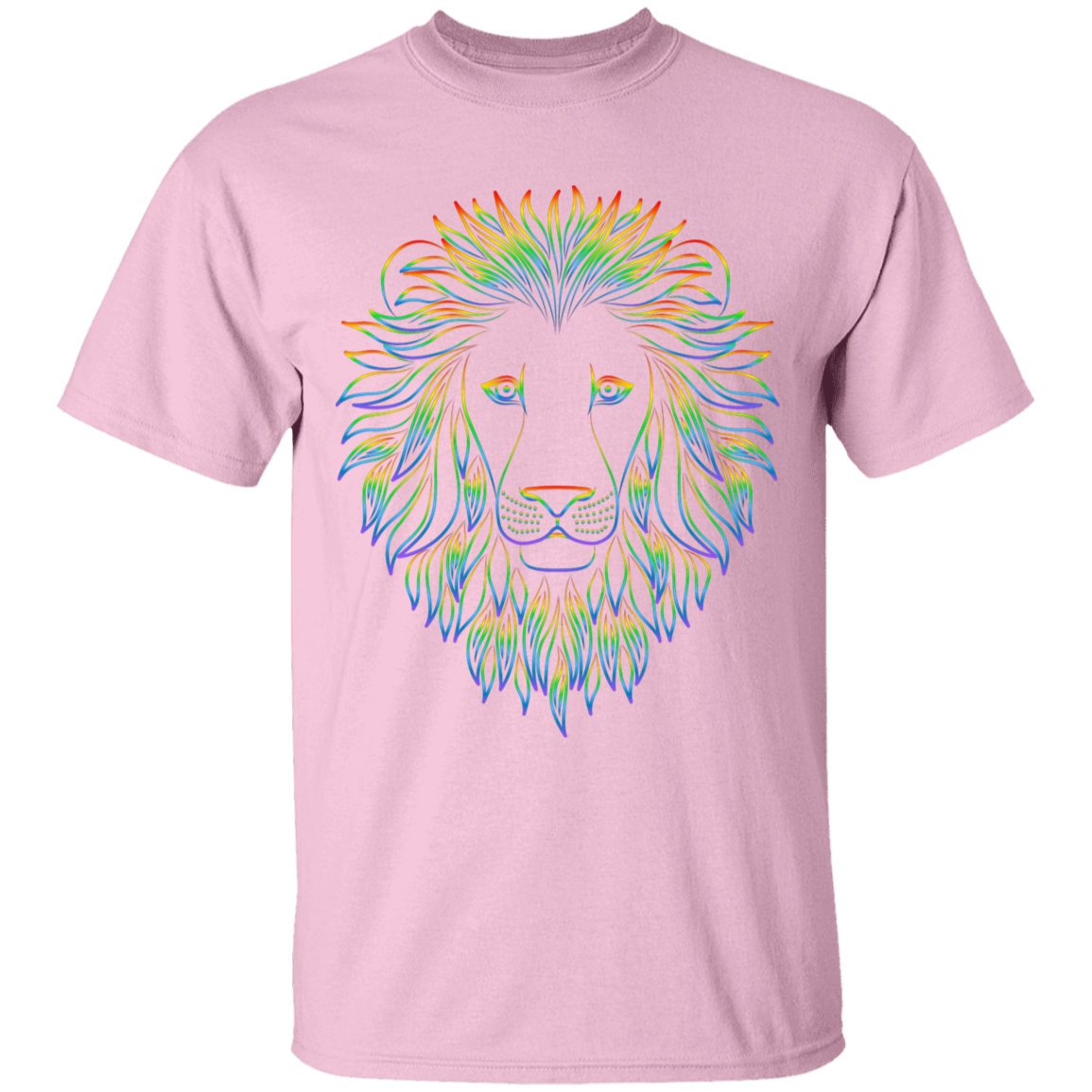 Unisex Rainbow Lion Youth 5.3 oz 100% Cotton T-Shirt