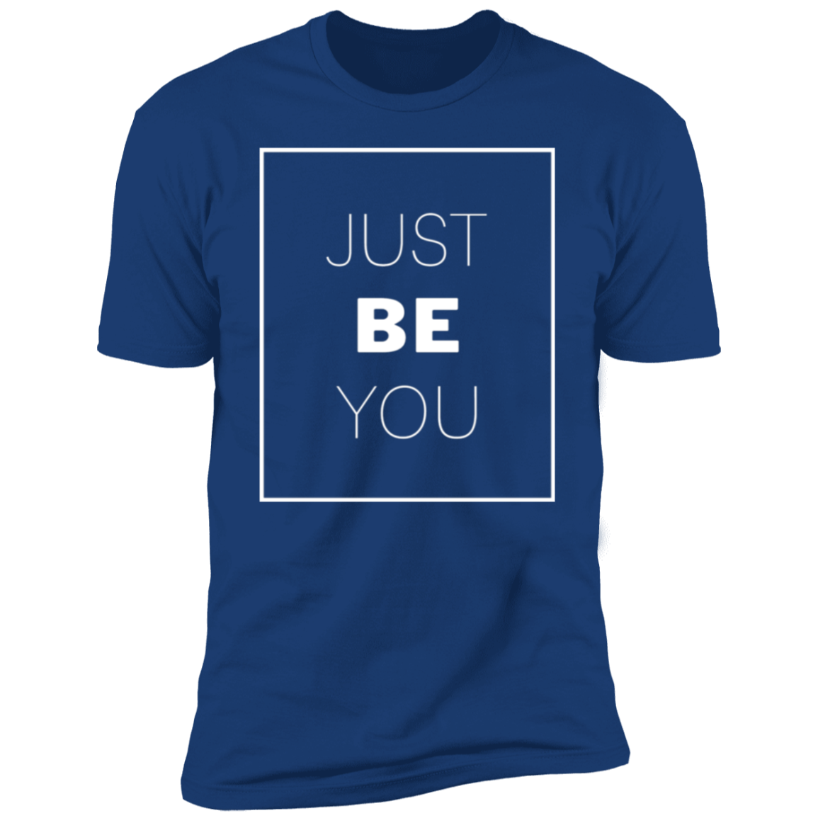 Just Be You White Detailed Men Short Sleeve T-Shirt