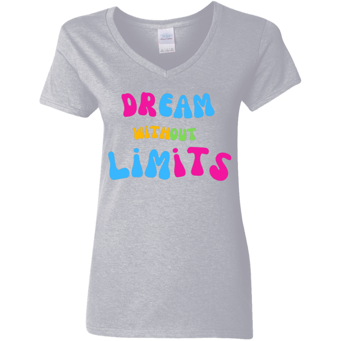 Dream Without Limits Ladies' 5.3 oz. V-Neck T-Shirt