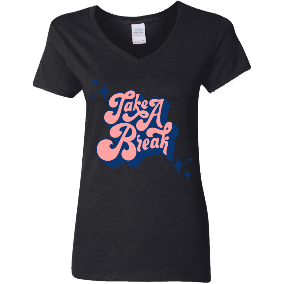 Take A Break Ladies' 5.3 oz. V-Neck T-Shirt