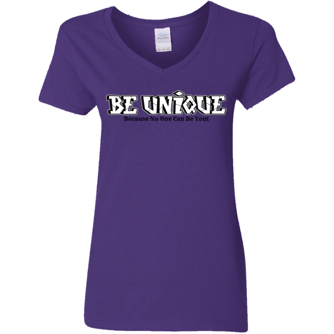 Be Unique Ladies' 5.3 oz. V-Neck T-Shirt