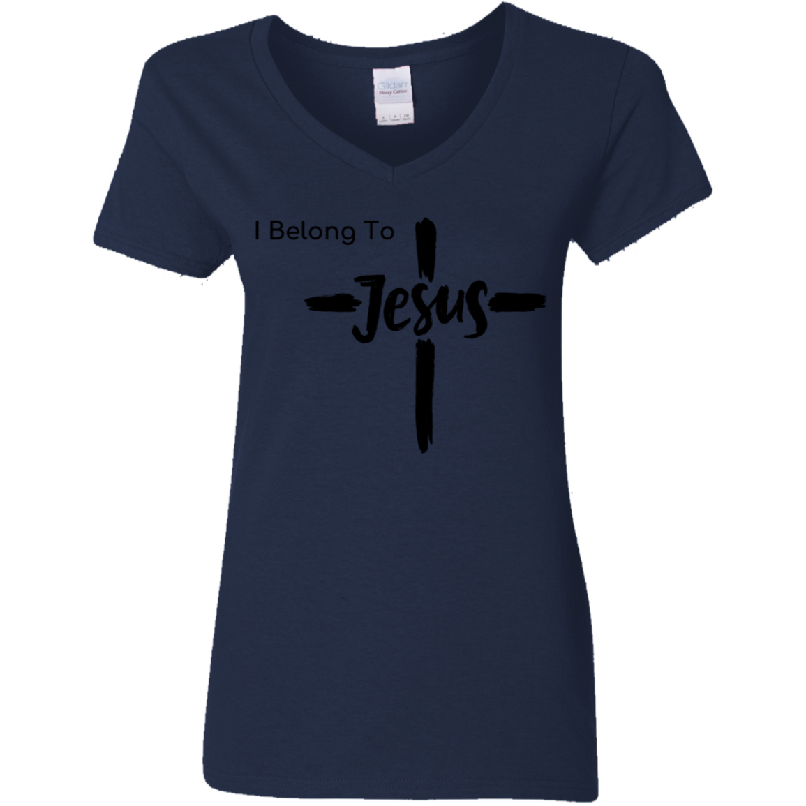 I Belong To Jesus Ladies' 5.3 oz. V-Neck T-Shirt