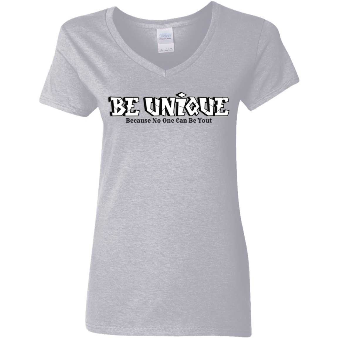 Be Unique Ladies' 5.3 oz. V-Neck T-Shirt