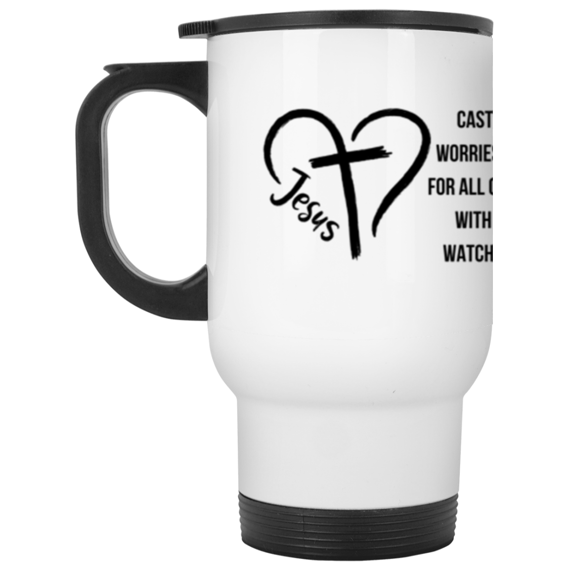 1 Peter Praise Cup White Travel Mug