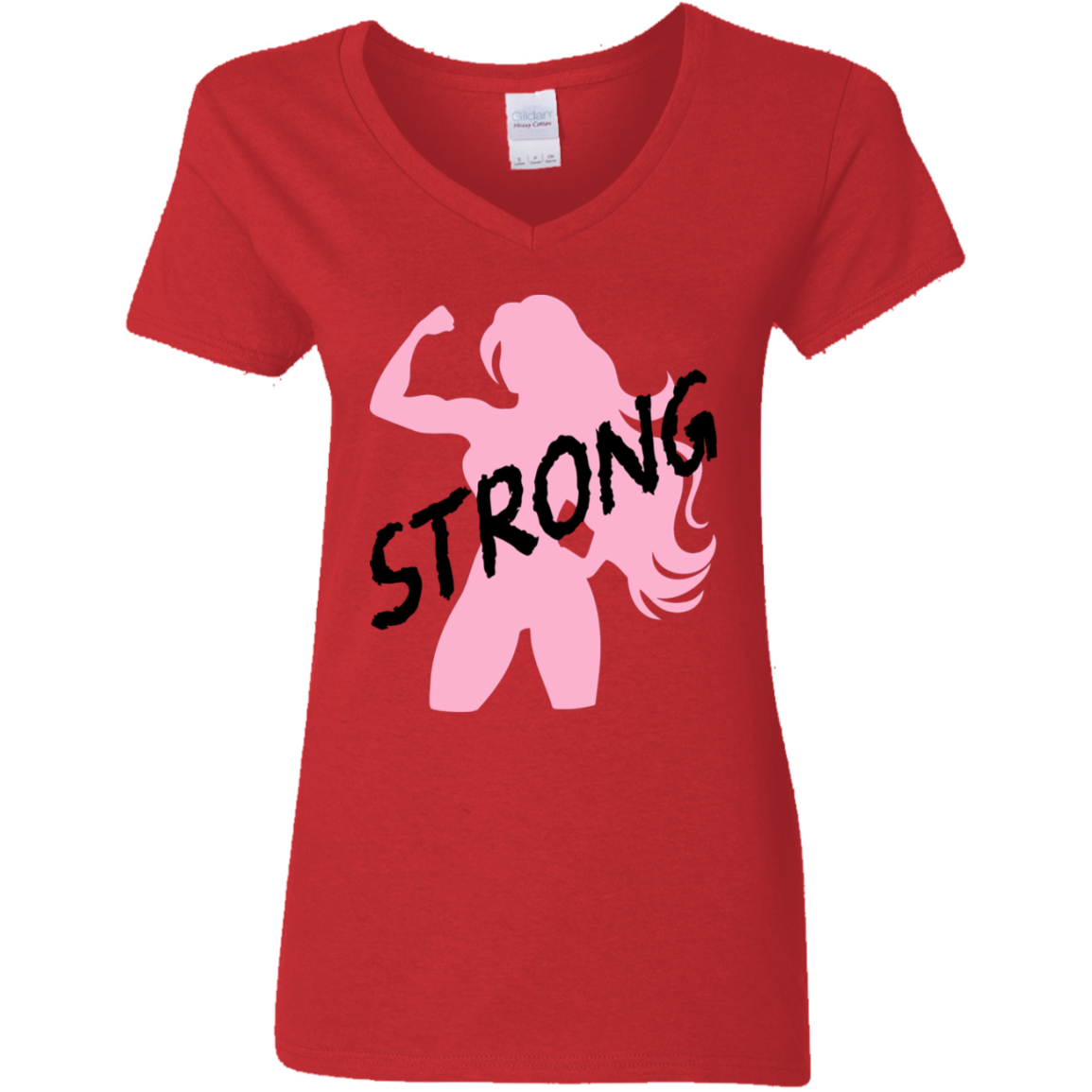 Strong Woman Ladies' 5.3 oz. V-Neck T-Shirt