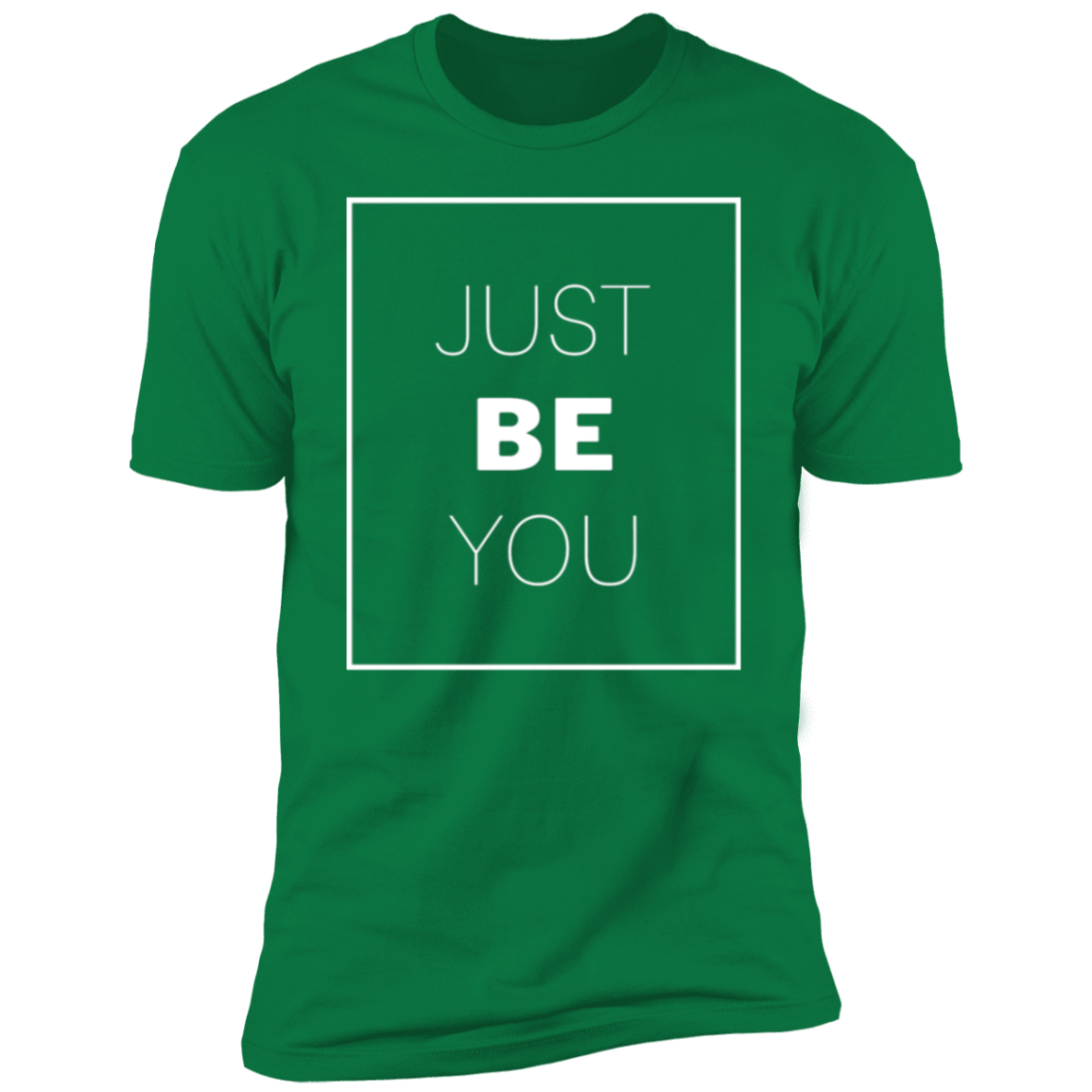 Just Be You White Detailed Men Short Sleeve T-Shirt