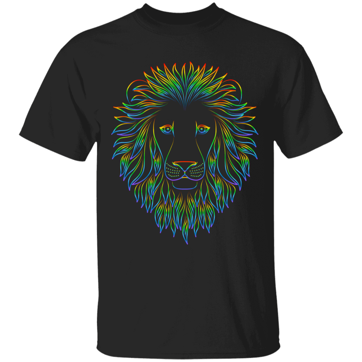 Unisex Rainbow Lion Youth 5.3 oz 100% Cotton T-Shirt