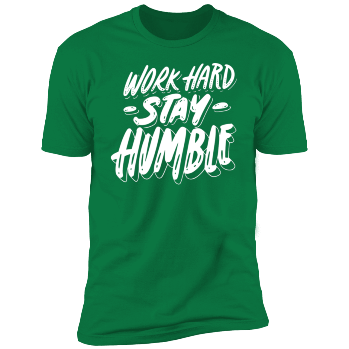 Stay Humble White Detailed Men Short Sleeve T-Shirt