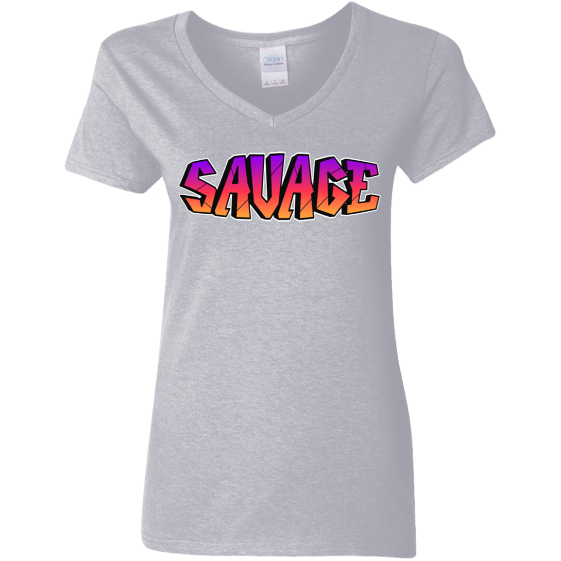 Colorful Savage Ladies' 5.3 oz. V-Neck T-Shirt