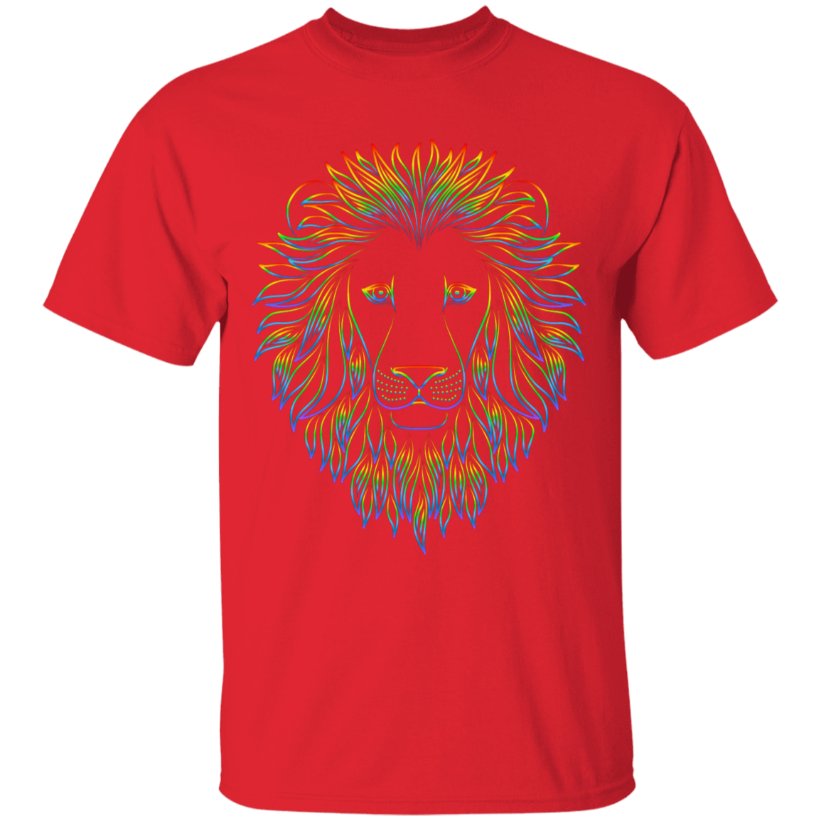 Unisex Rainbow Lion Youth 5.3 oz 100% Cotton T-Shirt