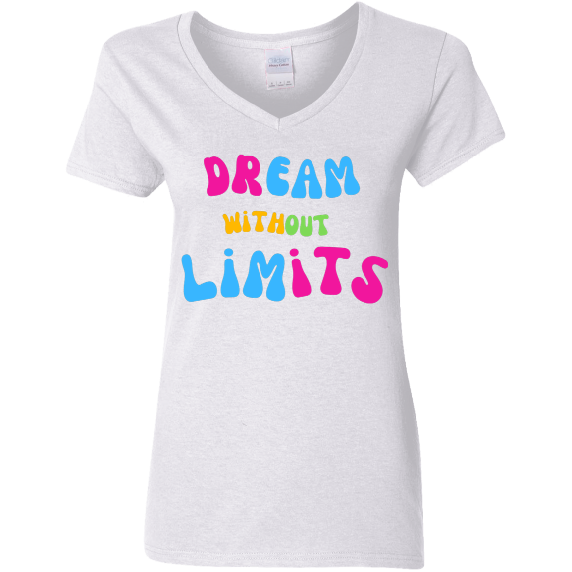 Dream Without Limits Ladies' 5.3 oz. V-Neck T-Shirt