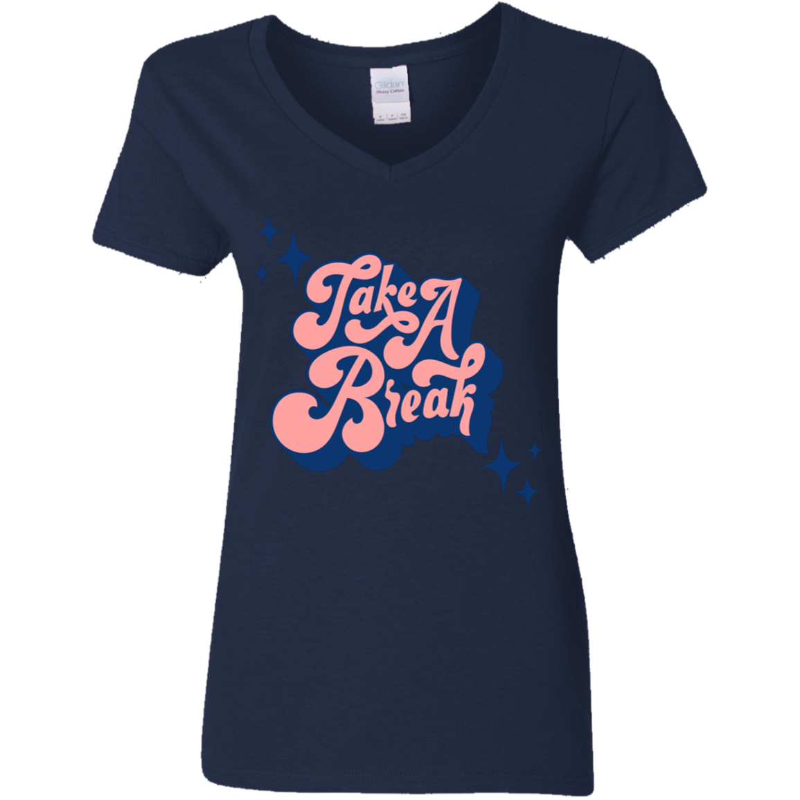 Take A Break Ladies' 5.3 oz. V-Neck T-Shirt